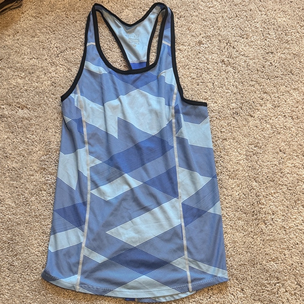 Nike Blue Geometric Women's Tank Top